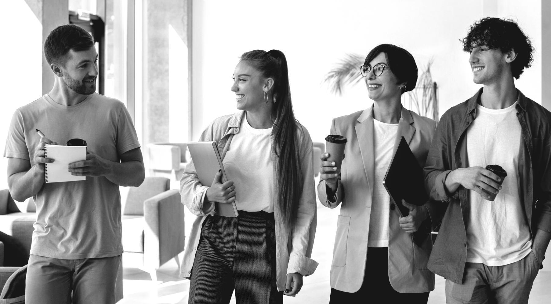 Professional team reviewing financial planning documents together